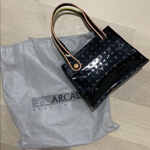 Arcadia patent leather handbag